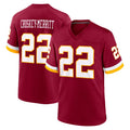 W.Commanders #22 Jacory Croskey-Merritt Player Burgundy Game Home BALCE Stitched Jerseys