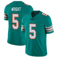 M.Dolphins #5 Jaylen Wright Player Aqua Limited Alternate Vapor Untouchable Home Game BALCE Stitched Jerseys