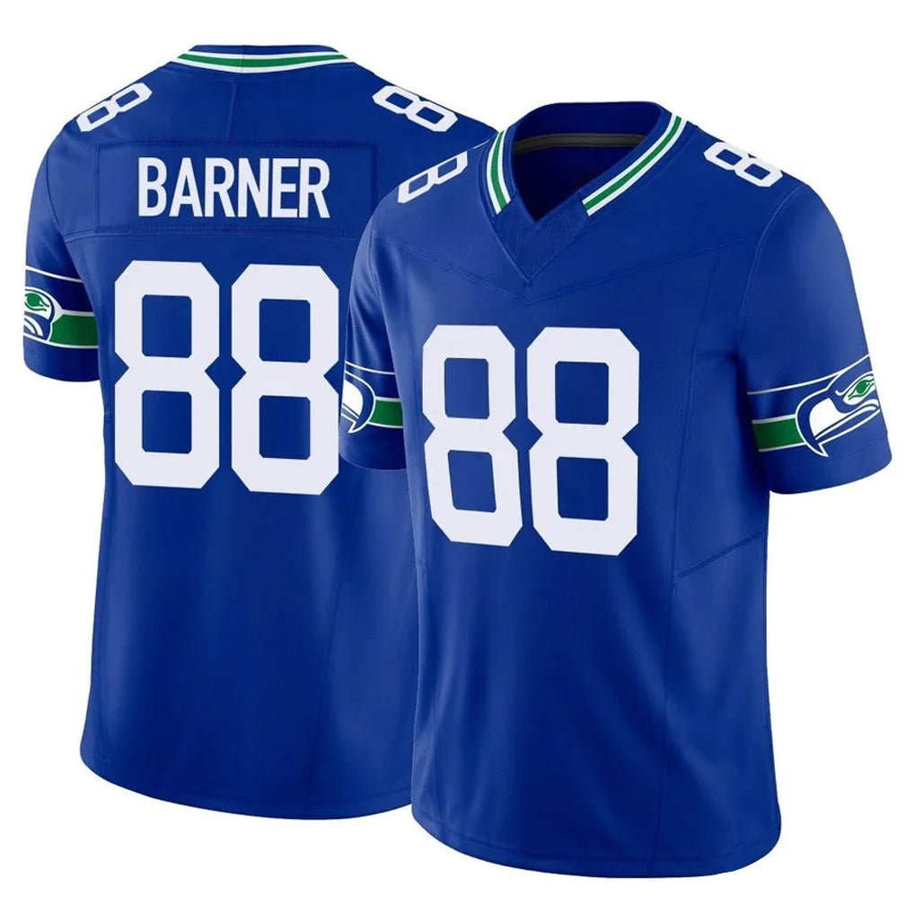 S.Seahawks #88 AJ Barner Player Royal Limited Throwback Vapor F.U.S.E. Home Game BALCE Stitched Jerseys