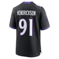 B.Ravens #91 Trey Hendrickson Player Black Home Game BALCE Stitched Jerseys