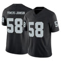 LV.Raiders #58 Jackson Powers-Johnson Player Black Limited Vapor F.U.S.E. Home Game BALCE Stitched Jerseys