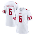 SF.49ers #6 Malik Mustapha Player White Game Home BALCE Stitched Jerseys
