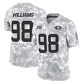 SF.49ers #98 Mykel Williams Player Arctic Camo Limited Salute To Service Home Game BALCE Stitched Jerseys