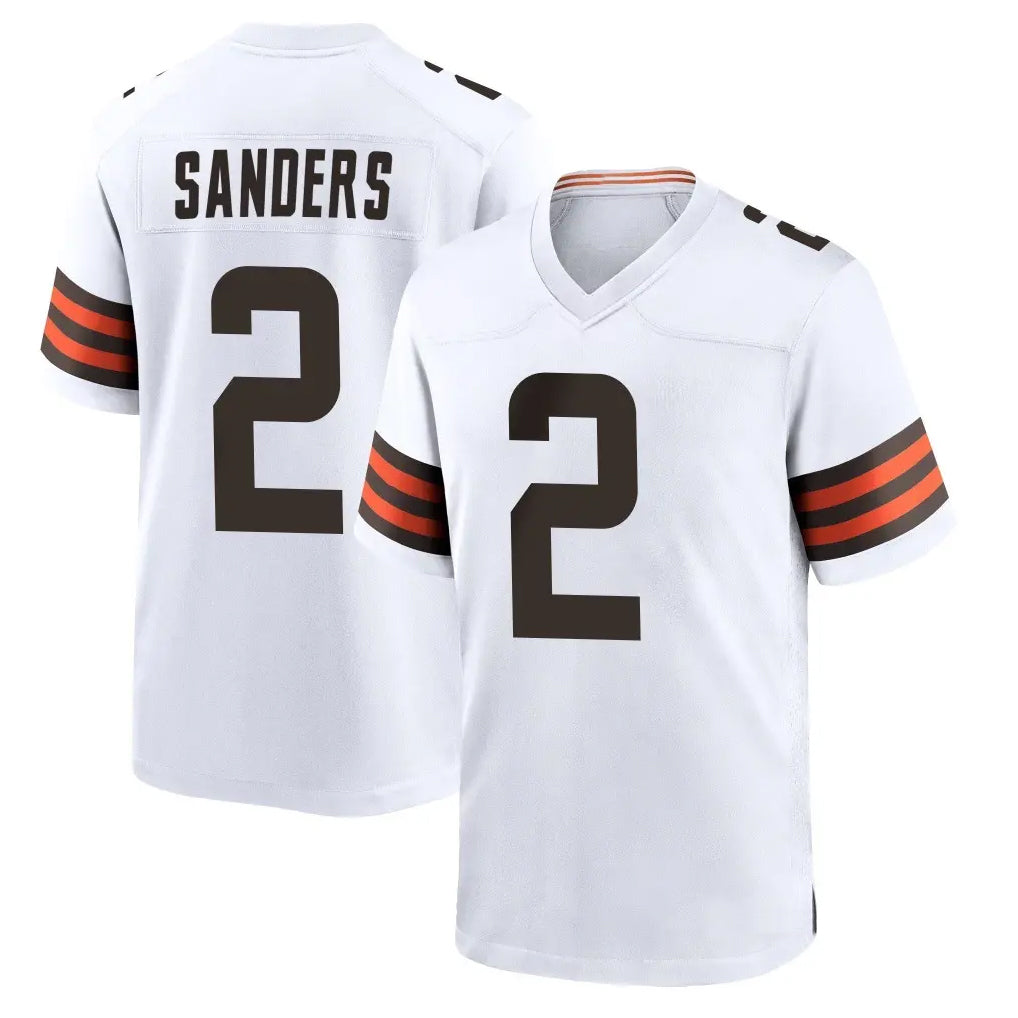 C.Browns #2 Shedeur Sanders Player White Home Game BALCE Stitched Jerseys