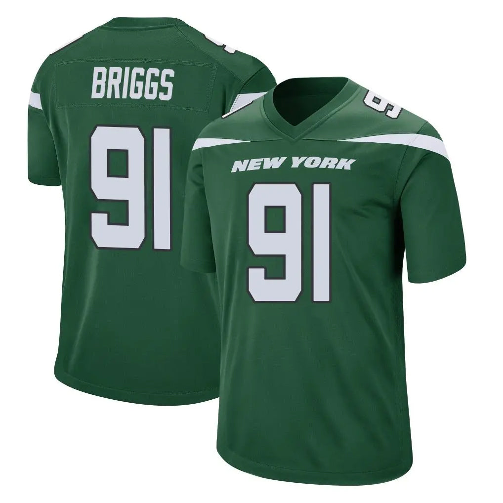 NY.Jets #91 Jowon Briggs Player Green Home Game BALCE Stitched Jerseys