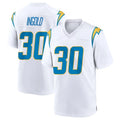 LA.Chargers #30 Alec Ingold Player White Home Game BALCE Stitched Jerseys