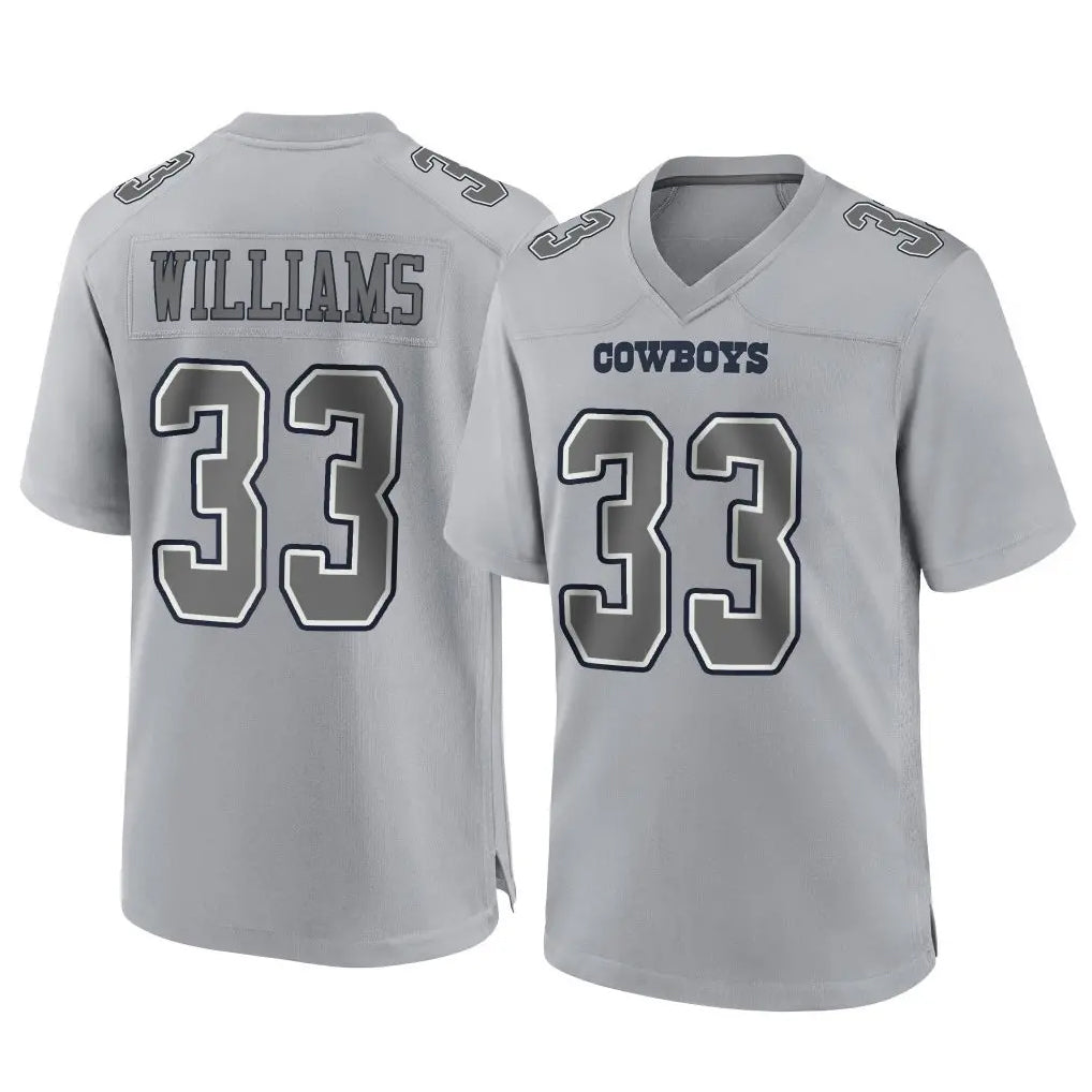 D.Cowboys #33 Javonte Williams Player Gray Atmosphere Fashion Home Game BALCE Stitched Jerseys