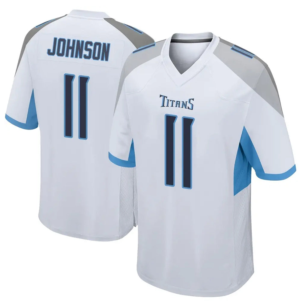 T.Titans #11 Jermaine Johnson II Player White Home Game BALCE Stitched Jerseys