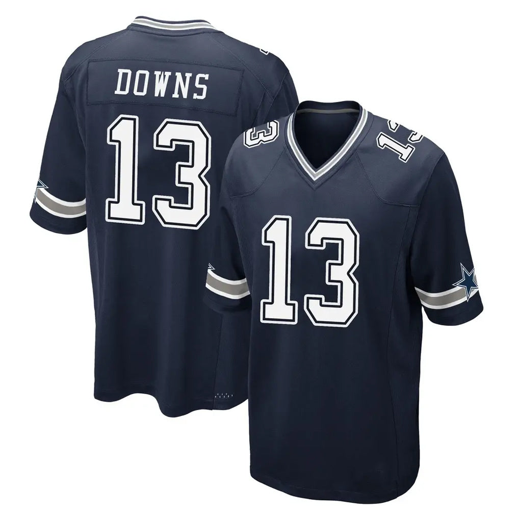 D.Cowboys #13 Caleb Downs Player Navy Home Game BALCE Stitched Jerseys