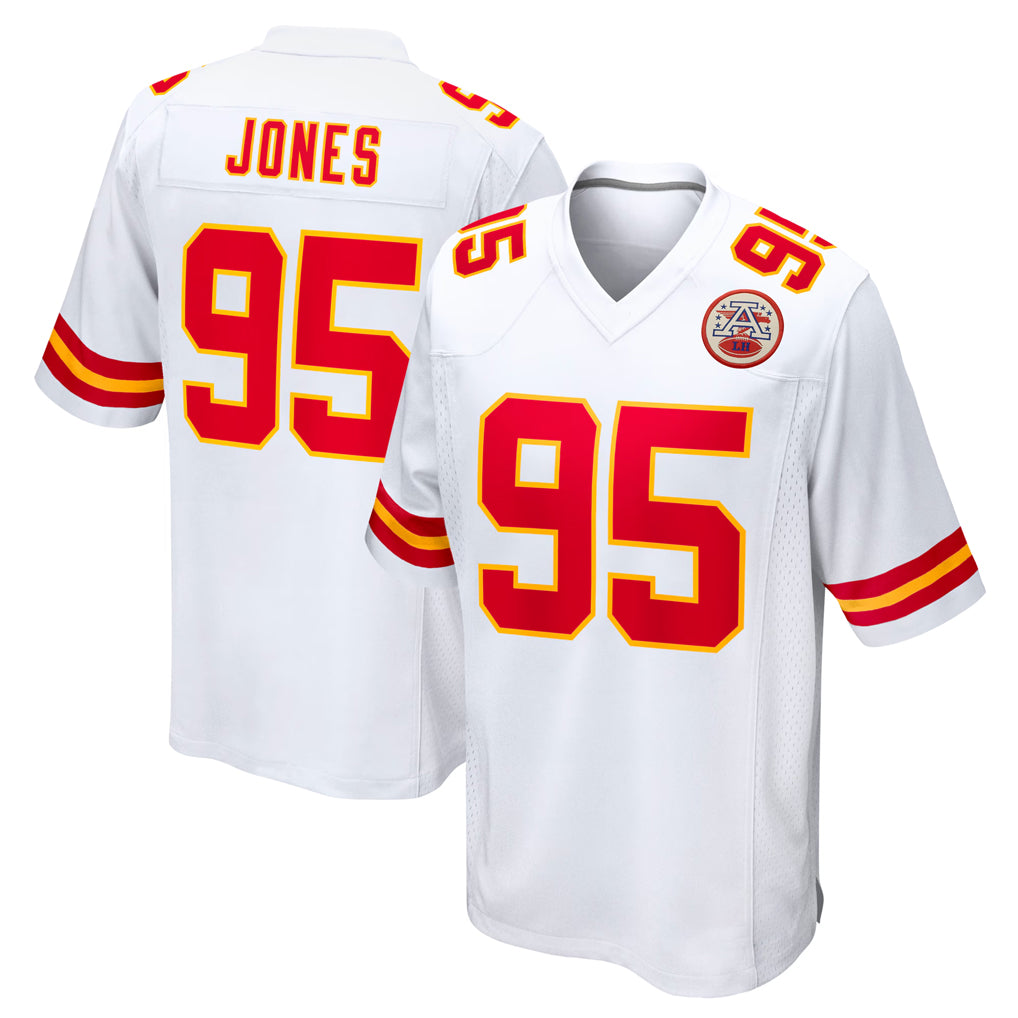 KC.Chiefs #95 Chris Jones Player White Home Game BALCE Stitched Jerseys