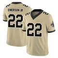 NO.Saints #22 Martin Emerson Jr. Player Gold Limited Vapor F.U.S.E. Home Game BALCE Stitched Jerseys