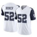 D.Cowboys #52 Tyler Booker Player White-Navy Limited Vapor F.U.S.E. Home Game BALCE Stitched Jerseys