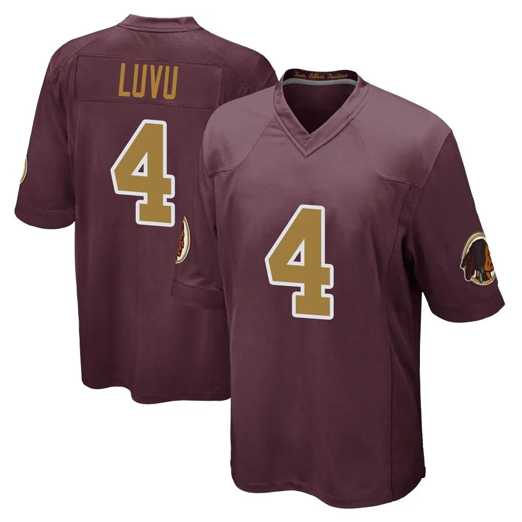 W.Commanders #4 Frankie Luvu Player Burgundy Alternate Home Game BALCE Stitched Jerseys