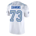 B.Bills #73 Dion Dawkins Benford Player White Rivalries Collection Limited Home Game BALCE Stitched Jerseys