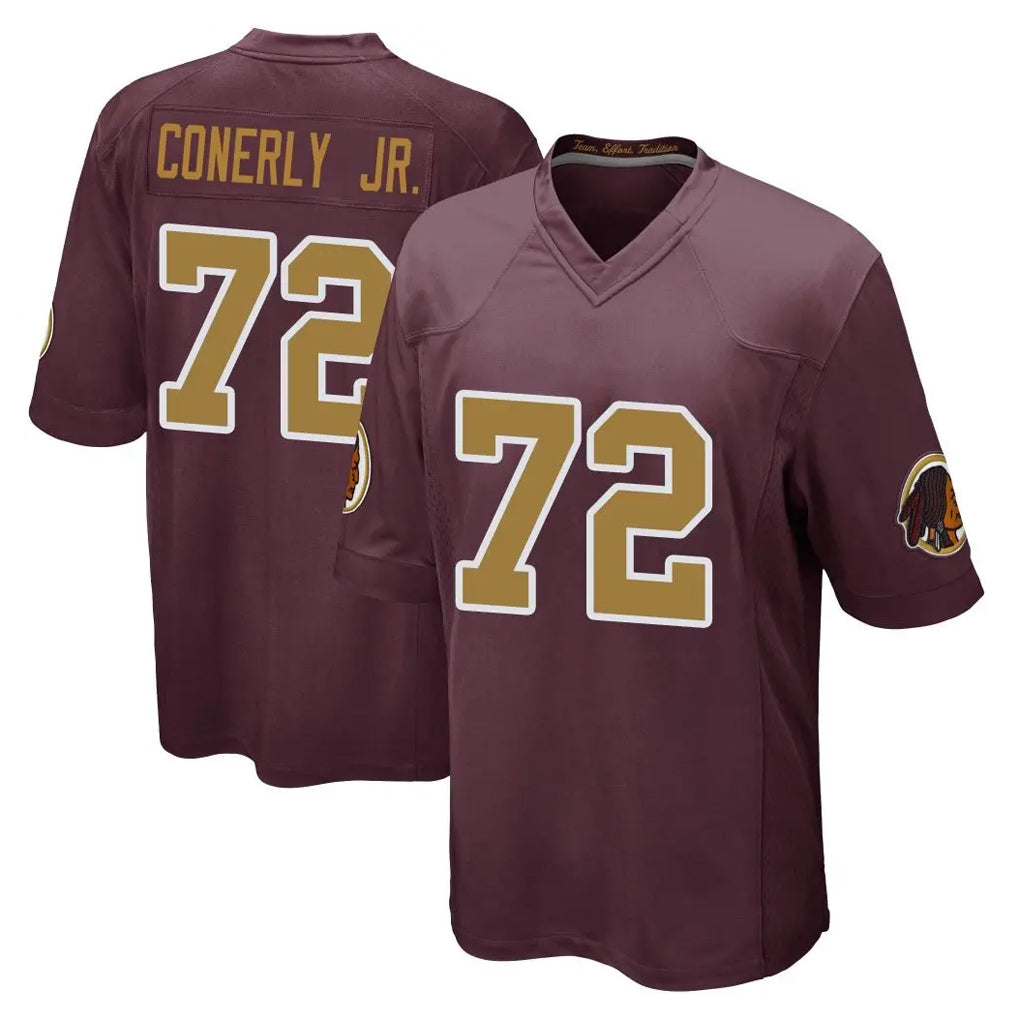 W.Commanders #72 Josh Conerly Jr. Player Burgundy Alternate Home Game BALCE Stitched Jerseys