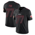 SF.49ers #77 Dominick Puni Player Black Impact Limited Home Game BALCE Stitched Jerseys
