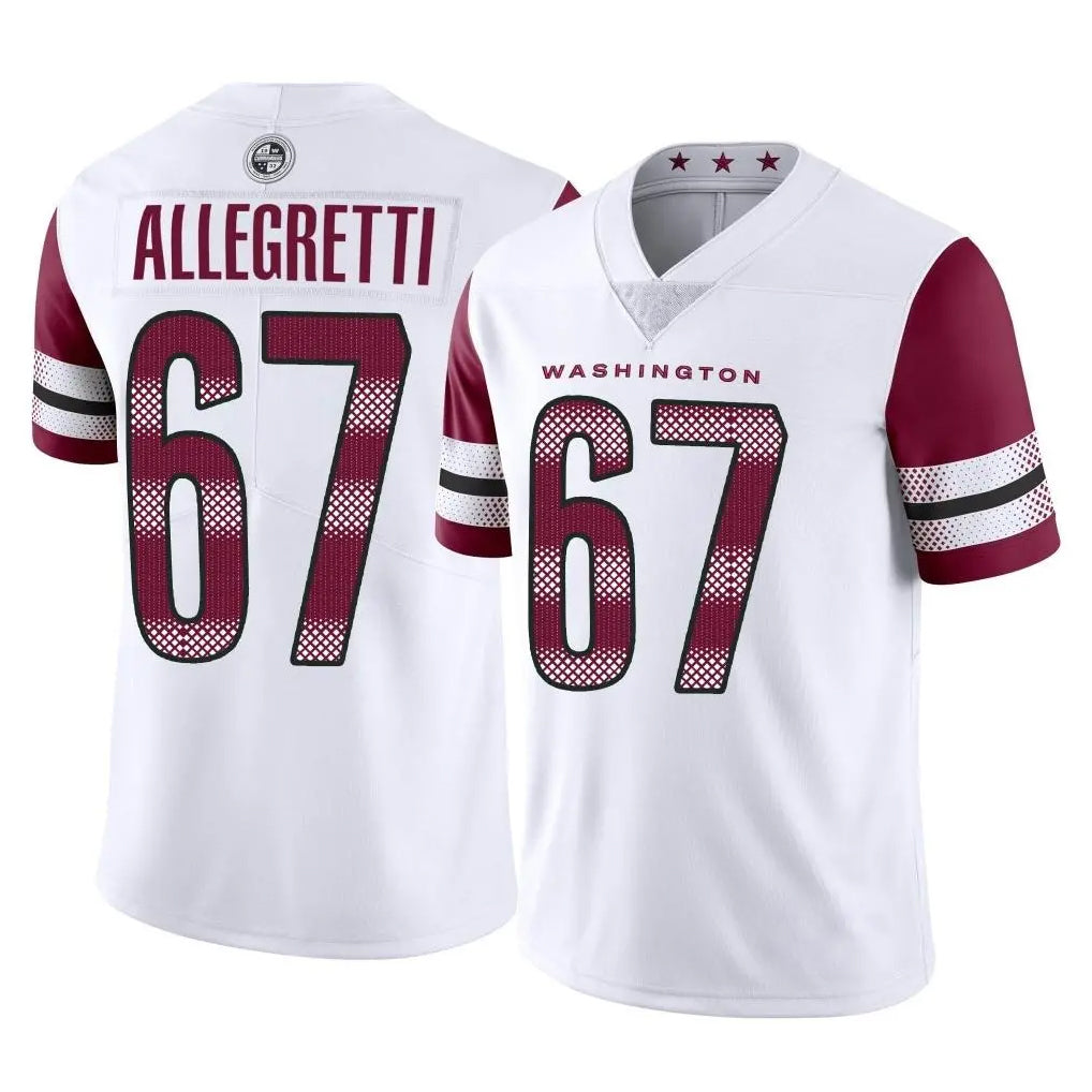 W.Commanders #67 Nick Allegretti Player White Limited Vapor Home Game BALCE Stitched Jerseys