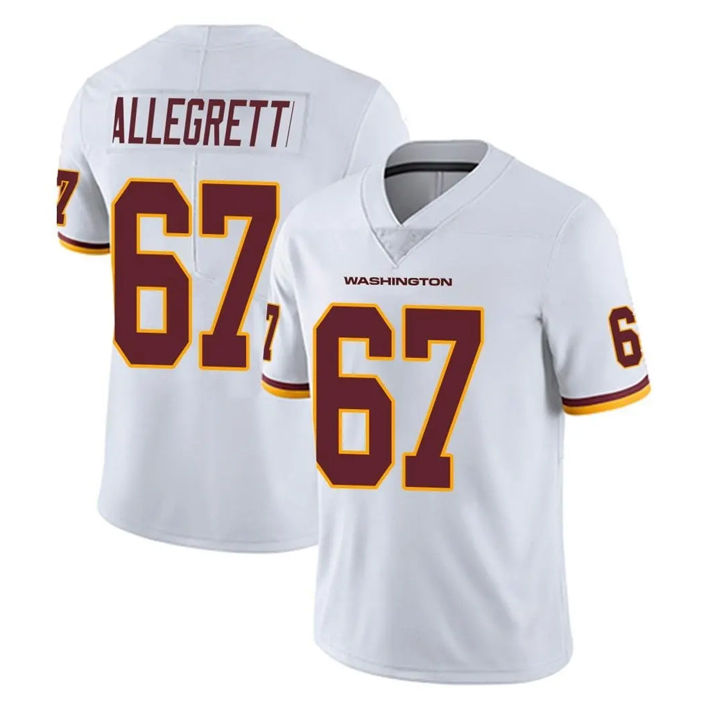 W.Commanders #67 Nick Allegretti Player White Limited Vapor Untouchable Home Game BALCE Stitched Jerseys