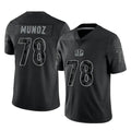 C.Bengals #78 Anthony Munoz Player Black Reflective Limited Game BALCE Stitched Jerseys