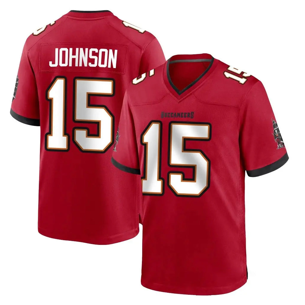 TB.Buccaneers #15 Tez Johnson Player Red Home Game BALCE Stitched Jerseys