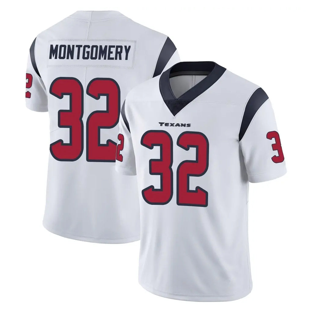 H.Texans #32 David Montgomery Player White Limited Vapor Untouchable Home Game BALCE Stitched Jerseys