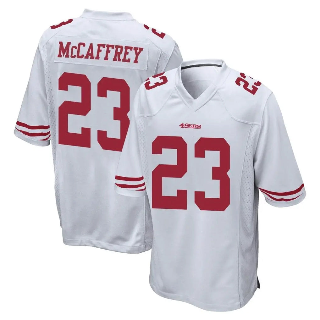SF.49ers #23 Christian McCaffrey Player White Home Game BALCE Stitched Jerseys