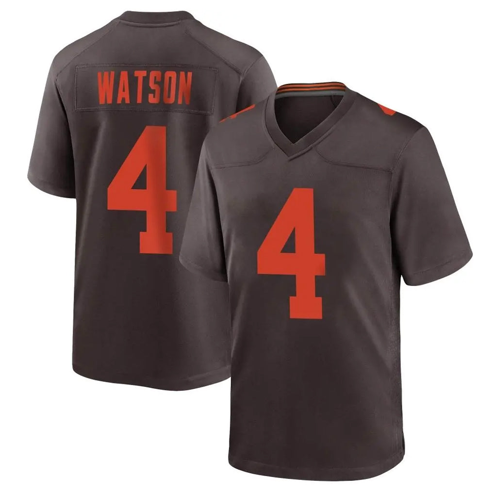 C.Browns #4 Deshaun Watson Player Brown Alternate Home Game BALCE Stitched Jerseys