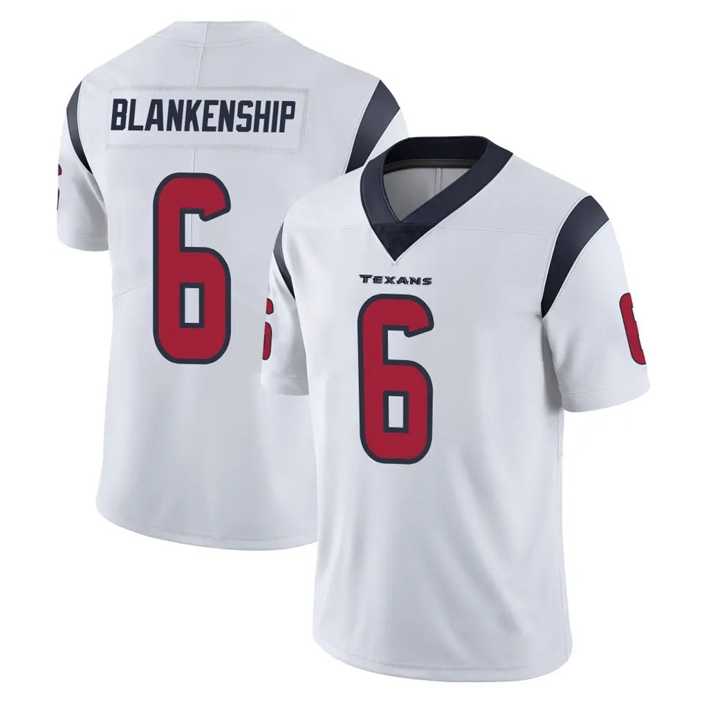 H.Texans #6 Reed Blankenship Player White Limited Vapor Untouchable Home Game BALCE Stitched Jerseys