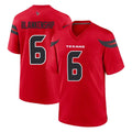 H.Texans #6 Reed Blankenship Player Red Alternate Home Game BALCE Stitched Jerseys