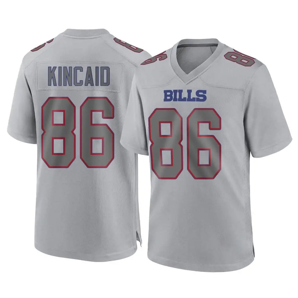 B.Bills #86 Dalton Kincaid Player Gray Fashion Home Game BALCE Stitched Jerseys