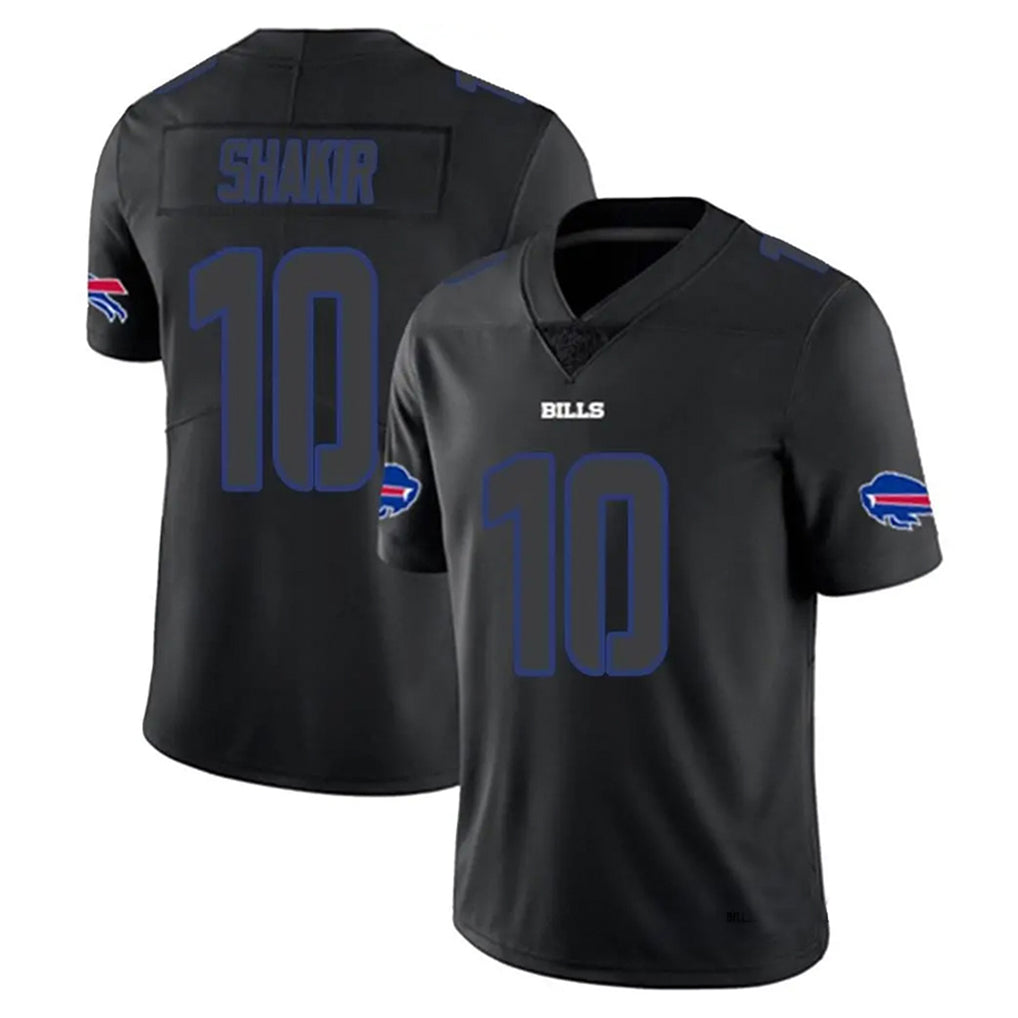 B.Bills #10 Khalil Shakir Player Black Impact Limited Game BALCE Stitched Jerseys