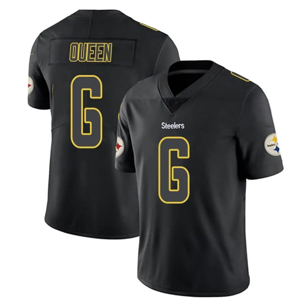 P.Steelers #6 Patrick Queen Player Black Impact Limited Home Game BALCE Stitched Jerseys