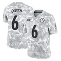 P.Steelers #6 Patrick Queen Player Arctic Camo Limited Salute To Service Home Game BALCE Stitched Jerseys