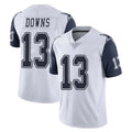 D.Cowboys #13 Caleb Downs Player White-Navy Limited Color Rush Vapor Untouchable Home Game BALCE Stitched Jerseys