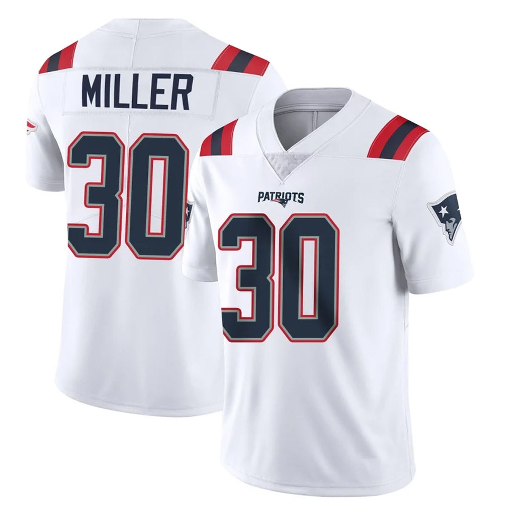 NE.Patriots #30 Jam Miller Player White Vapor Untouchable Home Game BALCE Stitched Jerseys