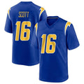 LA.Chargers #16 J.K. Scott Player Royal Home Game BALCE Stitched Jerseys