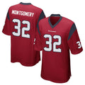 H.Texans #32 David Montgomery Player Red Home Game BALCE Stitched Jerseys