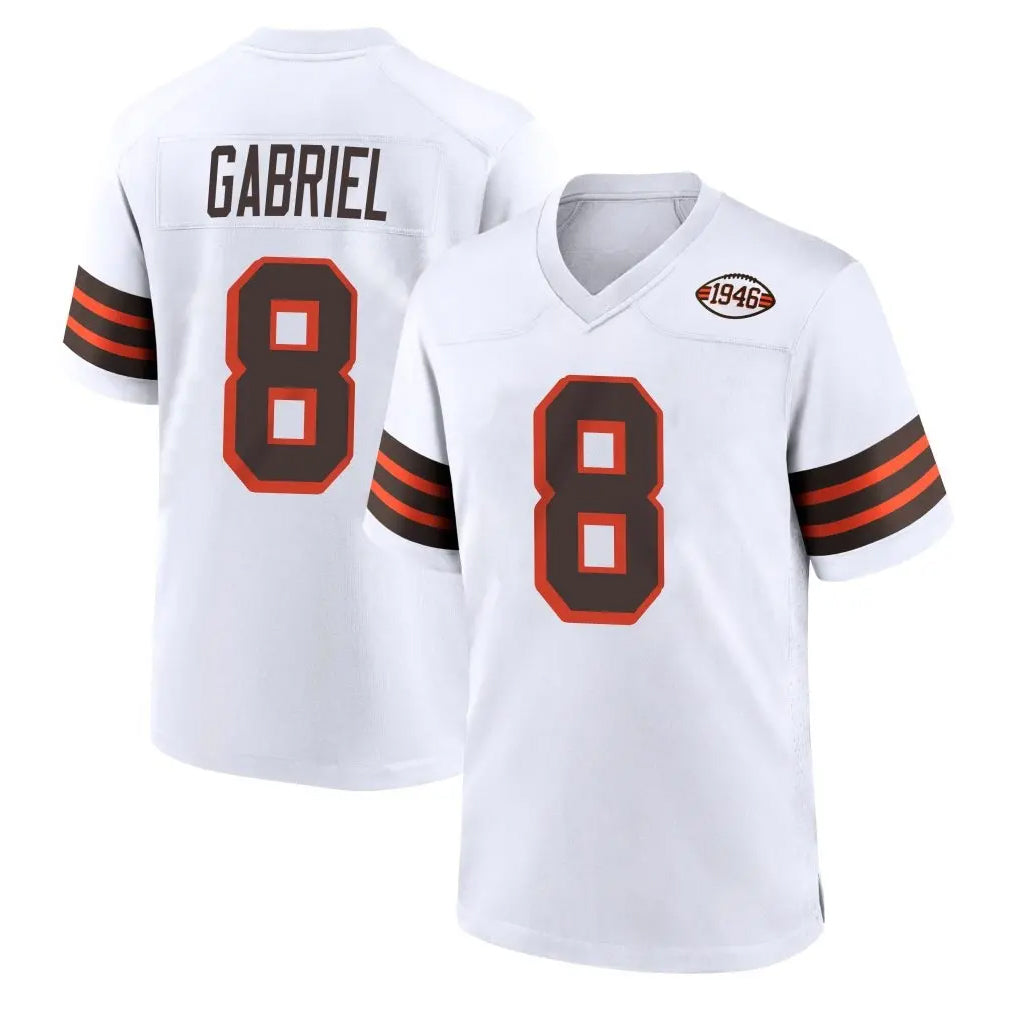 C.Browns #8 Dillon Gabriel Player White Alternate Home Game BALCE Stitched Jerseys