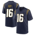 LA.Chargers #16 J.K. Scott Player Navy Home Game BALCE Stitched Jerseys