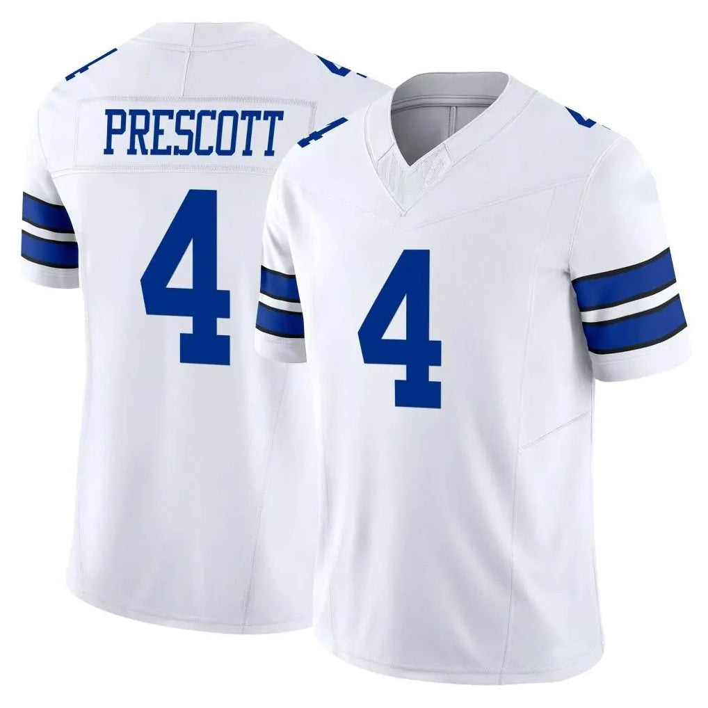 D.Cowboys #4 Dak Prescott Player White Limited Vapor F.U.S.E. Home Game BALCE Stitched Jerseys