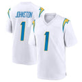 LA.Chargers #1 Quentin Johnston Player White Home Game BALCE Stitched Jerseys