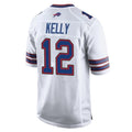 B.Bills #12 Jim Kelly Player White Home Game BALCE Stitched Jerseys