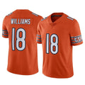 C.Bears #18 Caleb Williams Player Orange Alternate Vapor Limited Home Game BALCE Stitched Jerseys