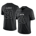 S.Seahawks #20 Julian Love Player Black Limited Reflective Home Game BALCE Stitched Jerseys