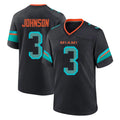 M.Dolphins #3 Chris Johnson Player Black Pitch Rivalries Collection Home Game BALCE Stitched Jerseys