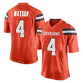 C.Browns #4 Deshaun Watson Player Orange Home Game BALCE Stitched Jerseys