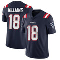 NE.Patriots #18 Kyle Williams Player Navy Vapor Untouchable Home Game BALCE Stitched Jerseys