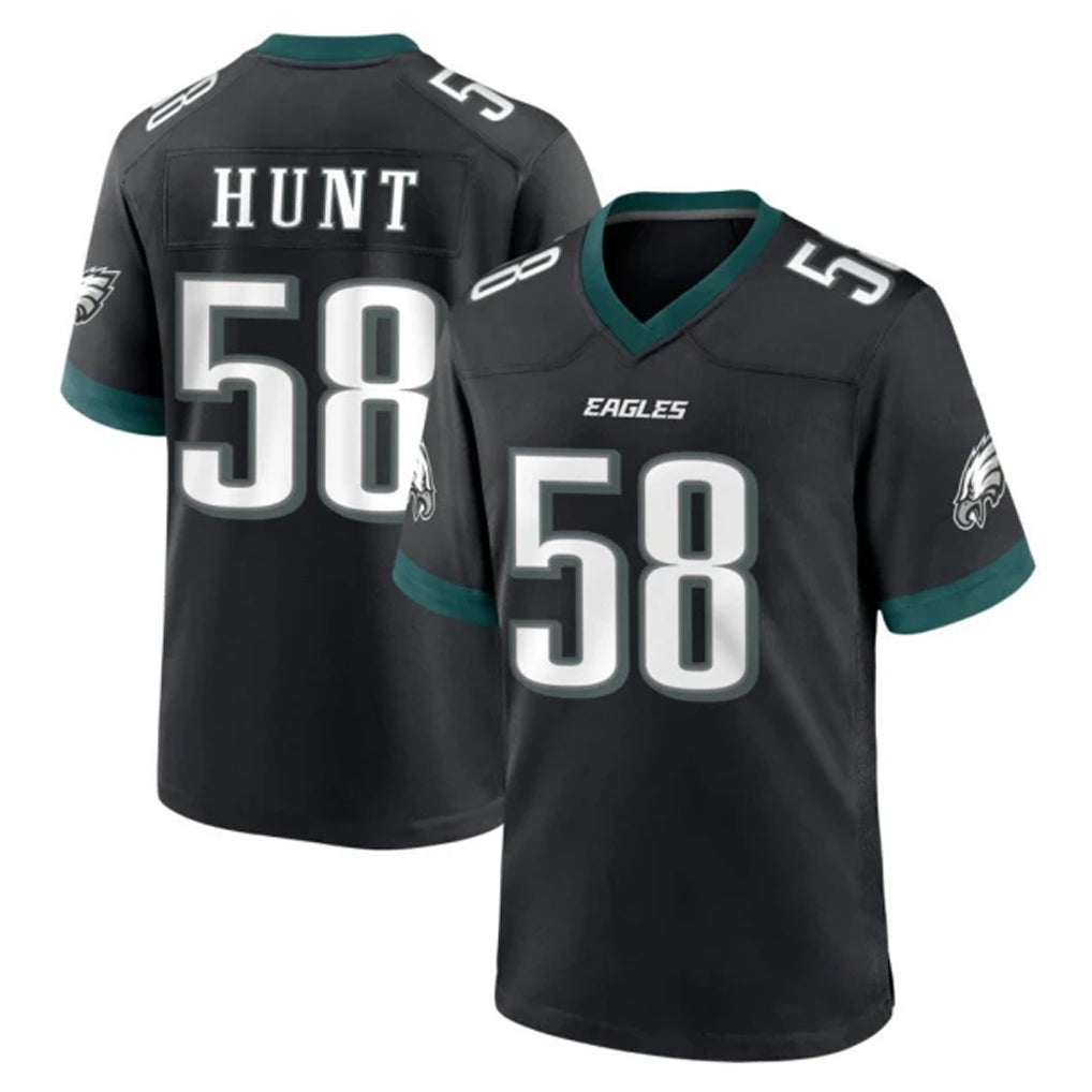 P.Eagles #58 Jalyx Hunt Player Black Game Home BALCE Stitched Jerseys