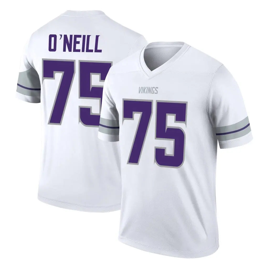 M.Vikings #75 Brian O'Neill Player White Alternate Legend Home Game BALCE Stitched Jerseys