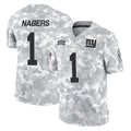 NY.Giants #1 Malik Nabers Player Arctic Camo Salute To Service Limited Game BALCE Stitched Jerseys